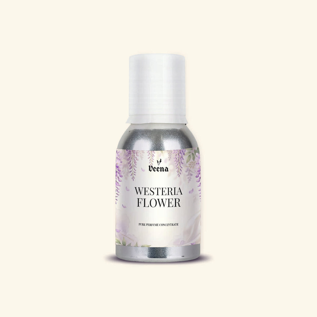 Veena Westeria Flower Pure Perfume Concentrate – Premium Sweet Cascading Purple Floral Fragrance Oil