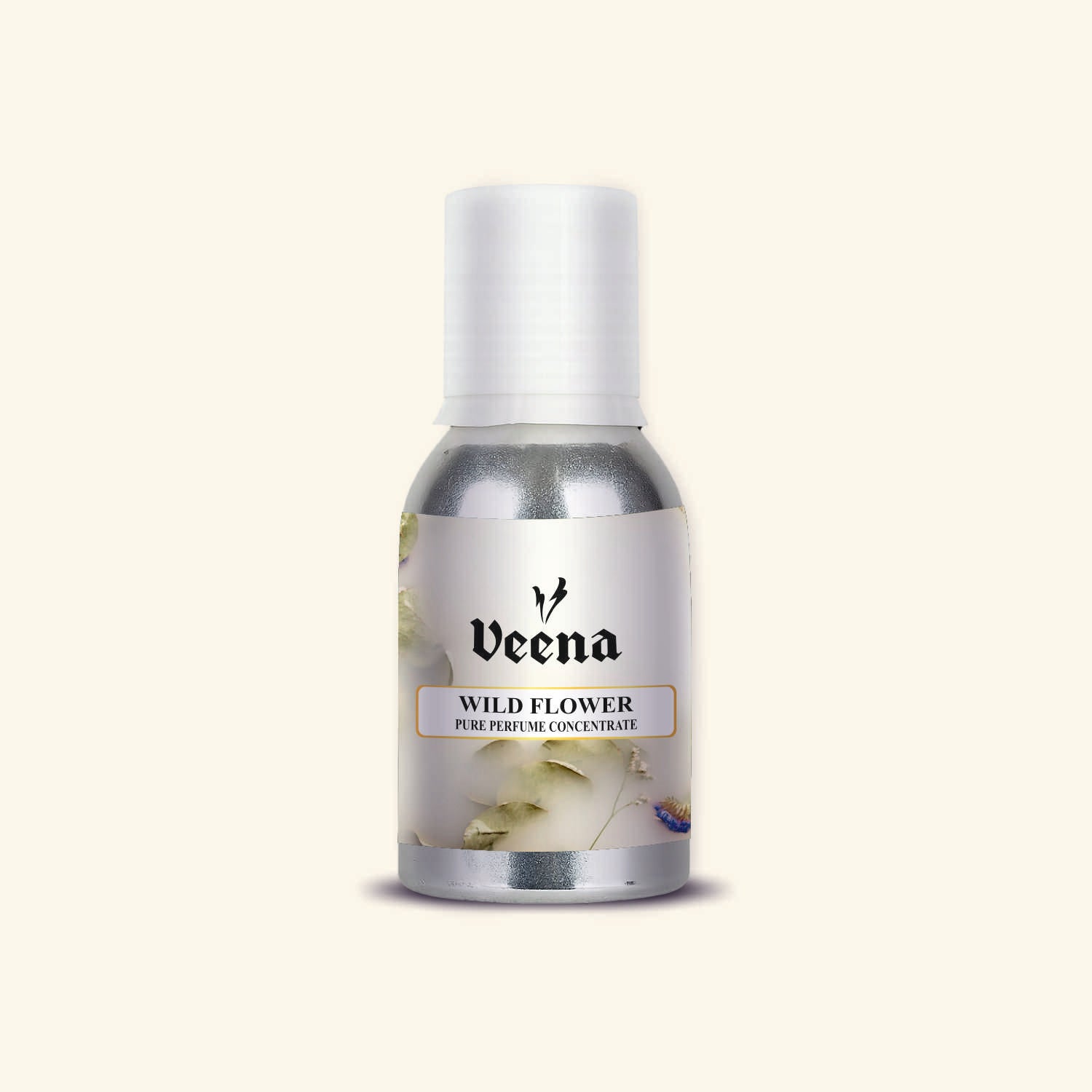 "Veena Wild Flower Pure Perfume Concentrate premium fresh botanical floral fragrance oil bottle".