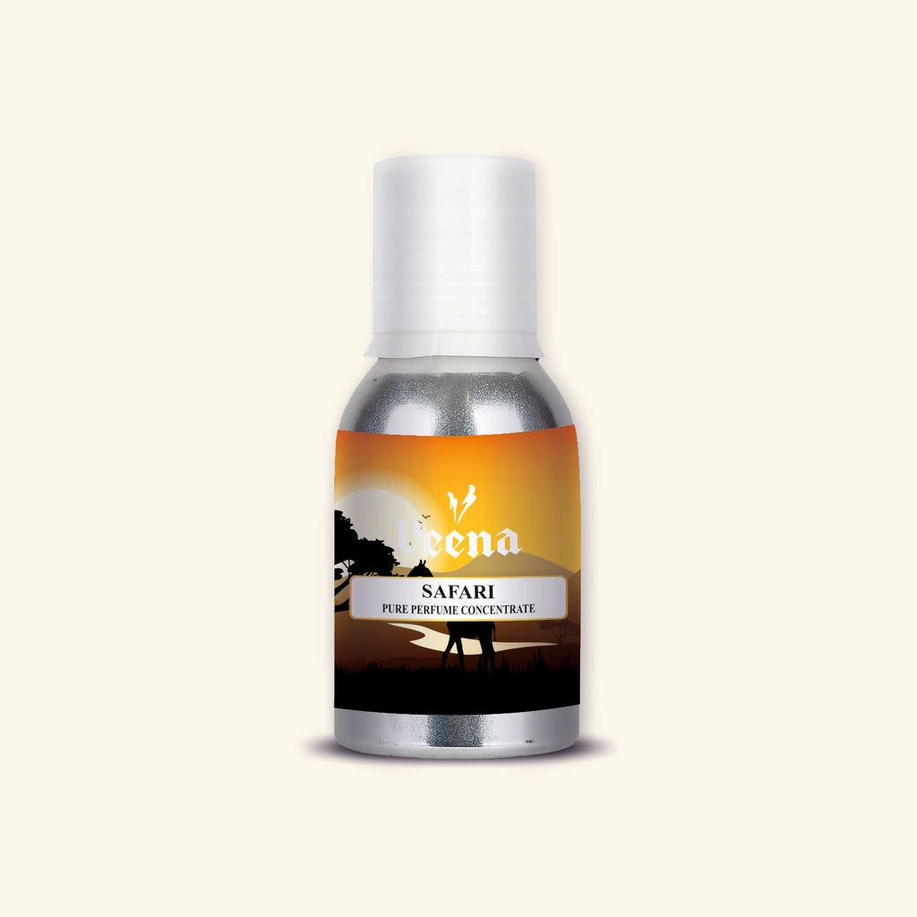 Veena Safari Pure Perfume Concentrate – Premium Adventurous Woody Citrus Fragrance Oil