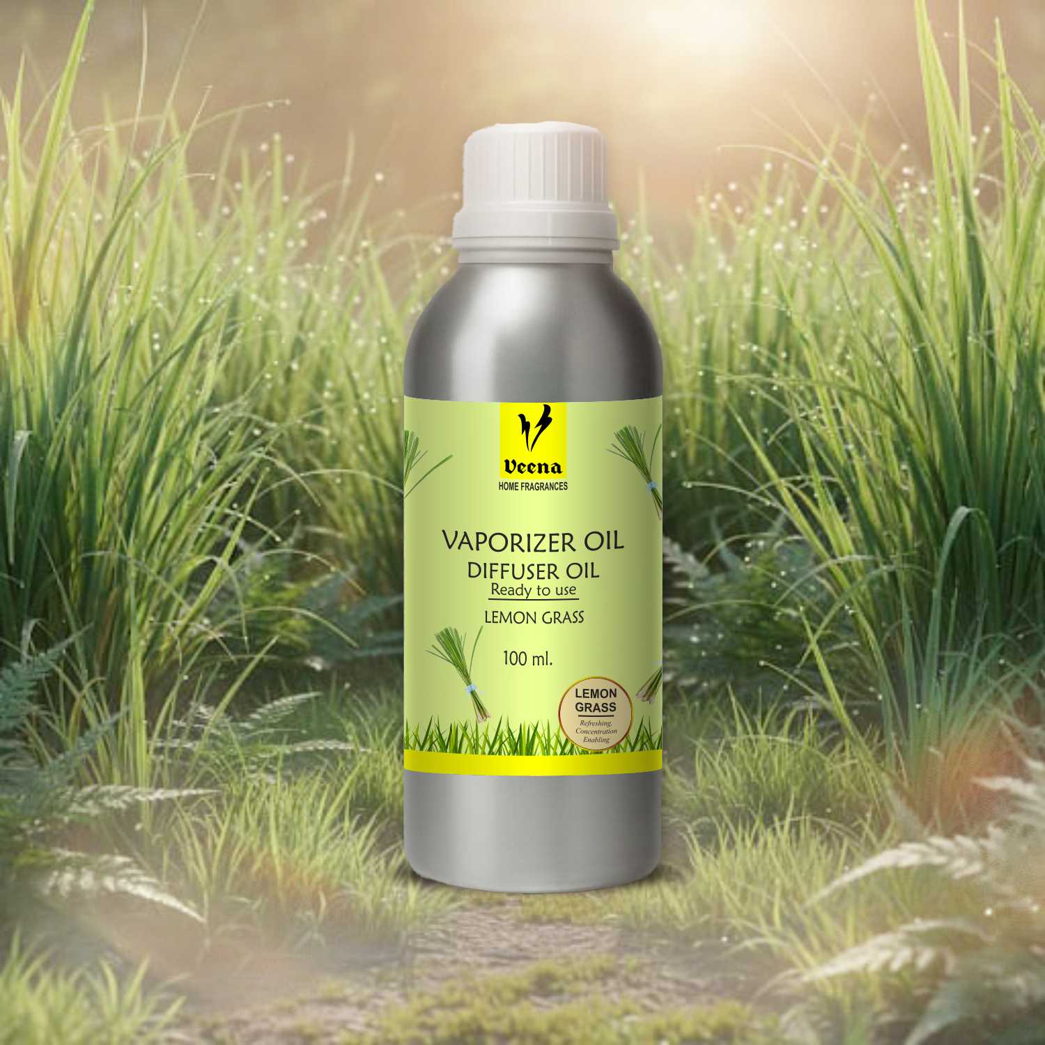 Veena Lemongrass Vaporizer & Diffuser Oil – Ready to Use / eco series
