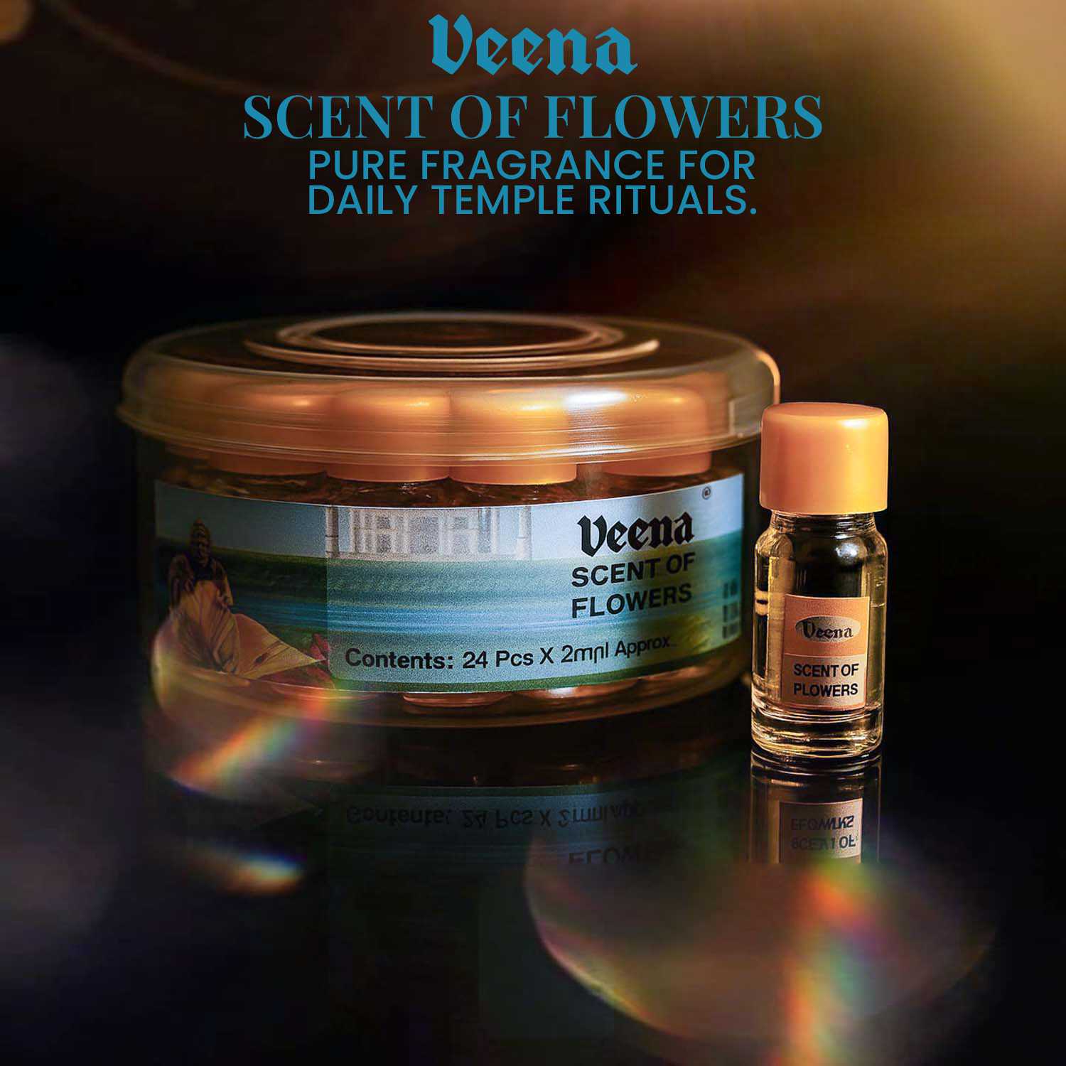 Veena Scent of Flowers (24 Bottle Jumbo Pack)
