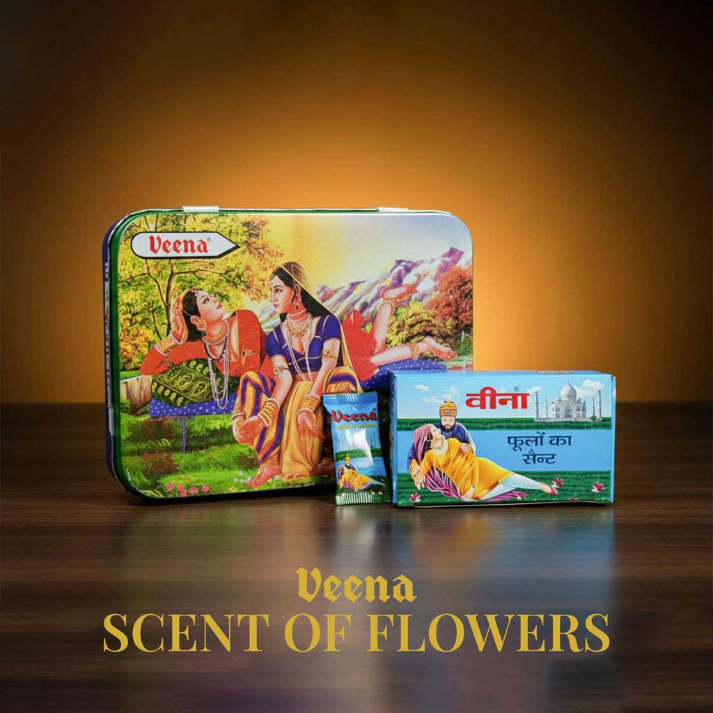 Veena Scent of Flower (Tin Pack (6 Boxes × 25 Sticks)