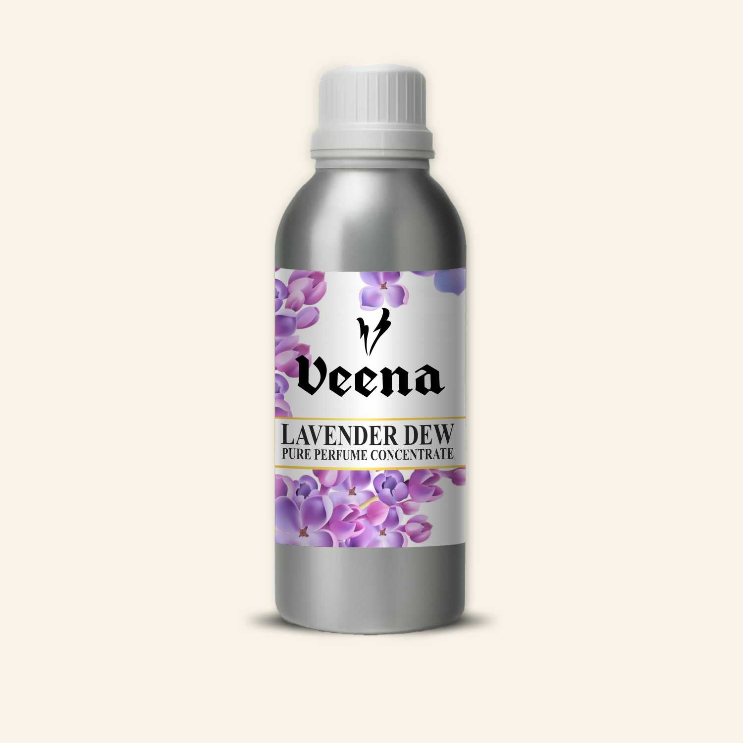 Veena Lavender Dew Pure Perfume Concentrate – Premium Undiluted Fresh Crisp Lavender Fragrance Base for Home Ambiance, Wellness Products, and Candle Crafting