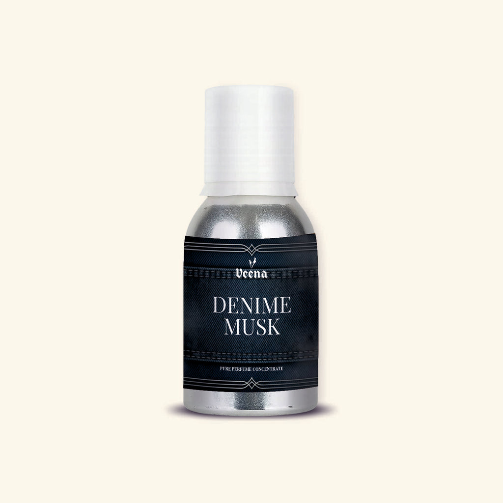 "Veena Denime Musk Pure Perfume Concentrate premium musk fragrance oil bottle".