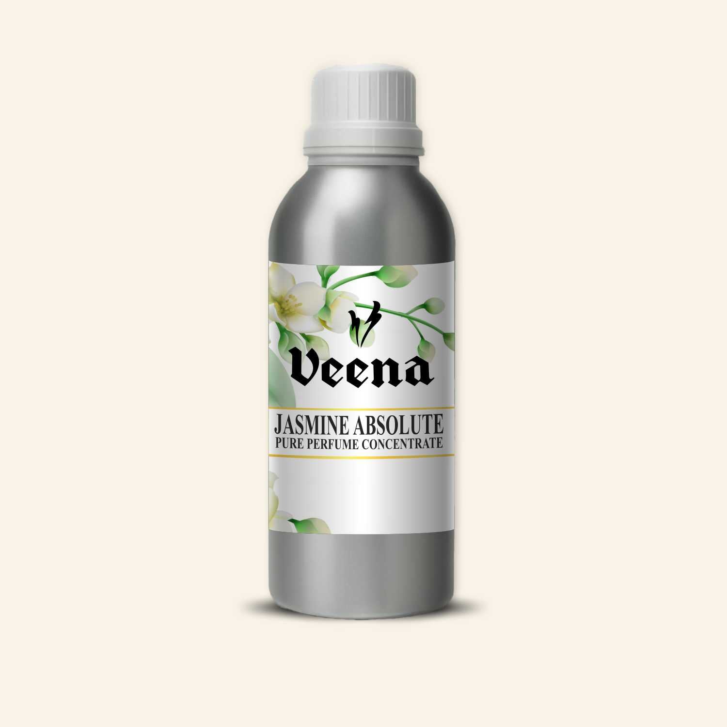 Veena Jasmine Absolute Pure Perfume Concentrate – Premium Undiluted True White Jasmine Floral Scent Base for Perfume Making, Traditional Attars, and Premium Cosmetics