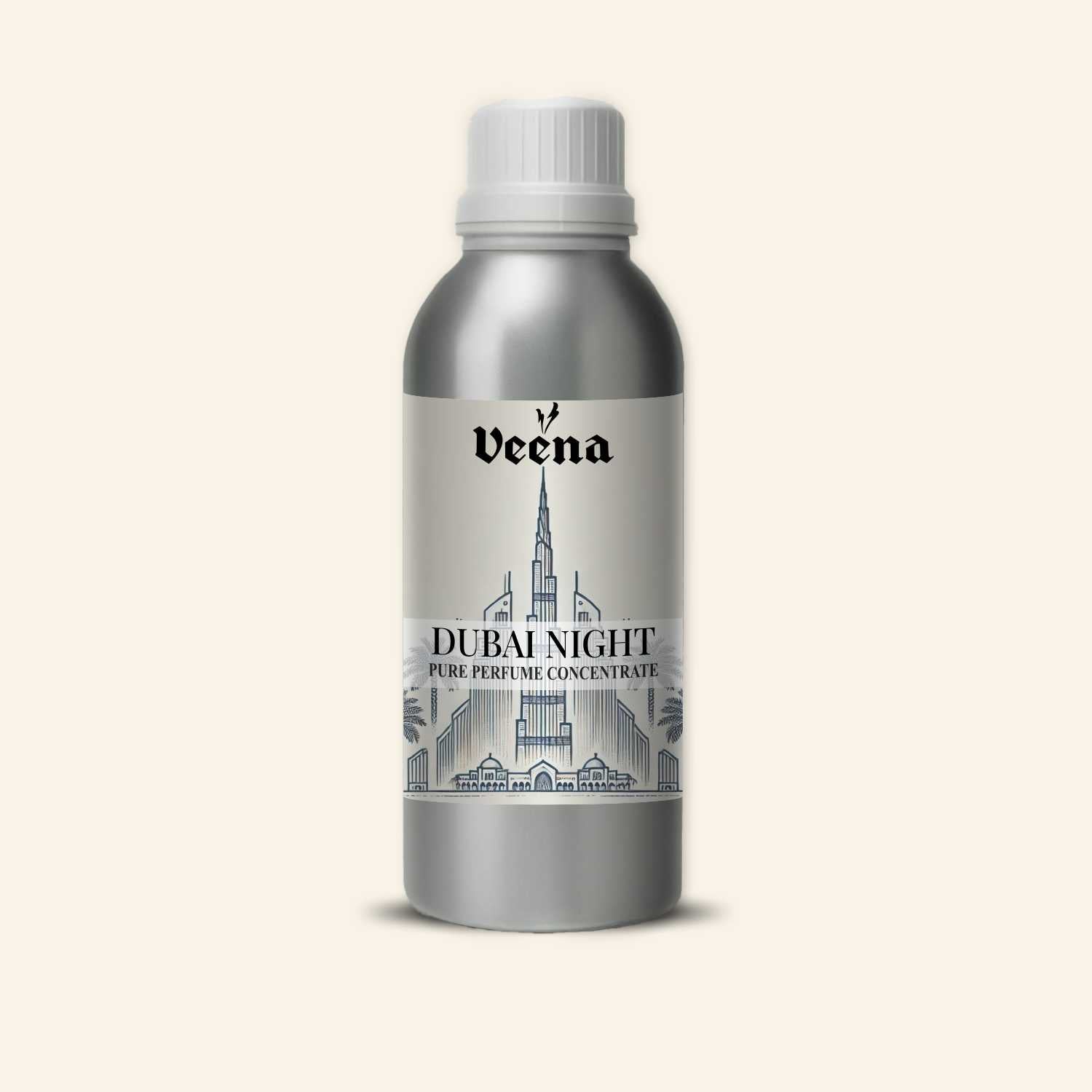 Veena Dubai Night Pure Perfume Concentrate – Premium Undiluted Arabic Fragrance Base for Perfume Making, Attar, Cosmetics, Diffusers, and Candles