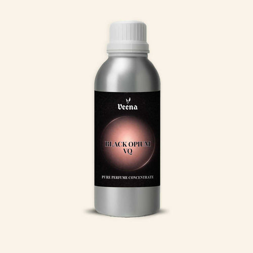 Veena Black Opium VQ Pure Perfume Concentrate – Premium Undiluted Luxury Fragrance Oil Base for Perfume Making, Attar, Fine Cosmetics, and Scented Candles (Silver Bottle)