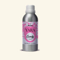Veena Yara Candy Vst Pure Perfume Concentrate silver aluminum bottle with pink white scroll label premium fragrance oil