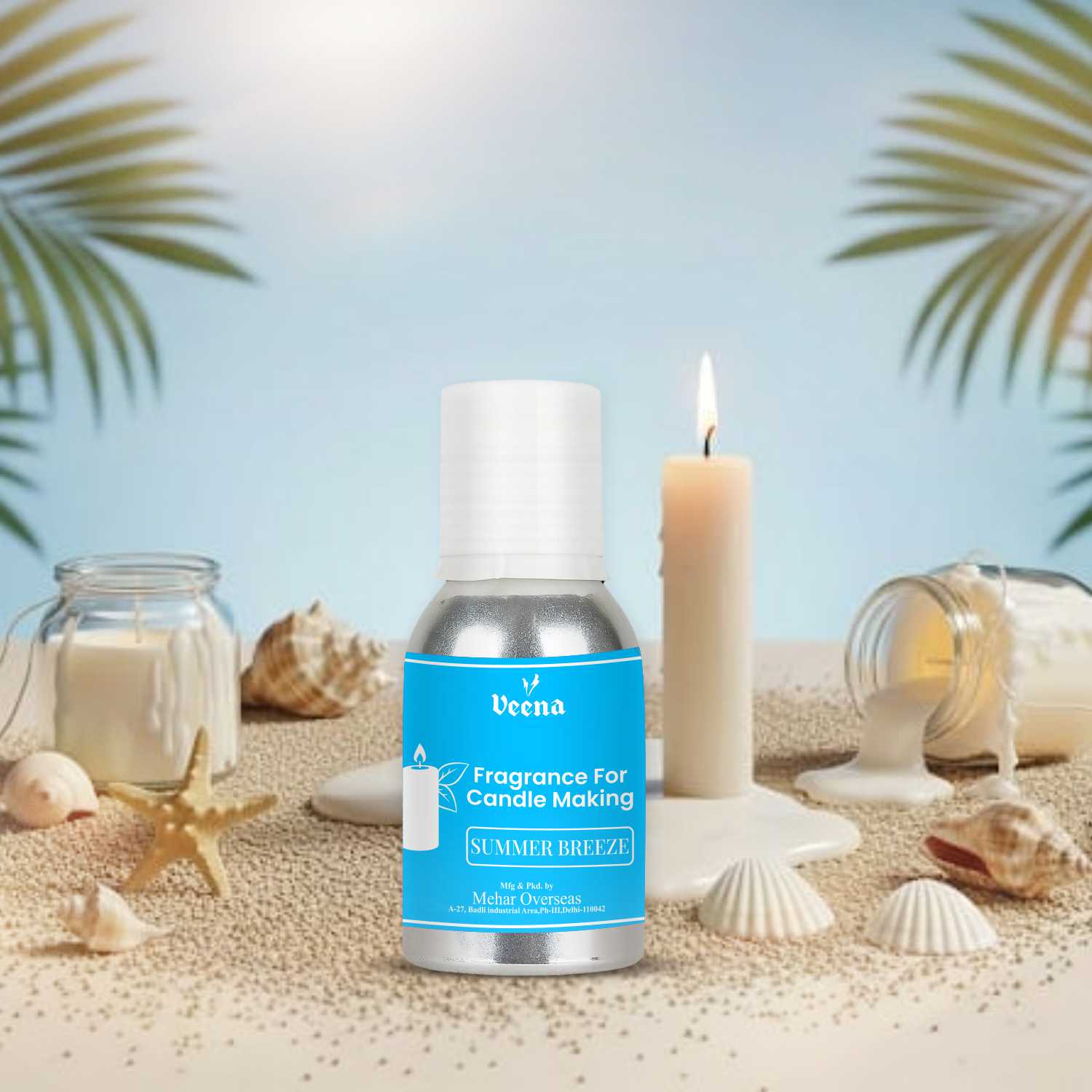 Summer Breeze Fragrance Oil for Candle Making – Fresh Floral & Citrus Notes