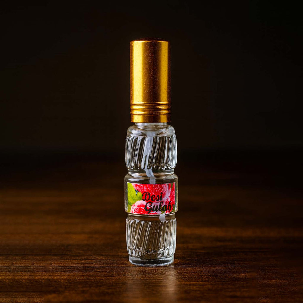 Veena Darbar Premium Perfume (Desi Gulab) | Long Lasting Pure Perfume Concentrate Spray for Men & Women | Authentic Kannauj Rose Rich Floral Fragrance | Established 1919