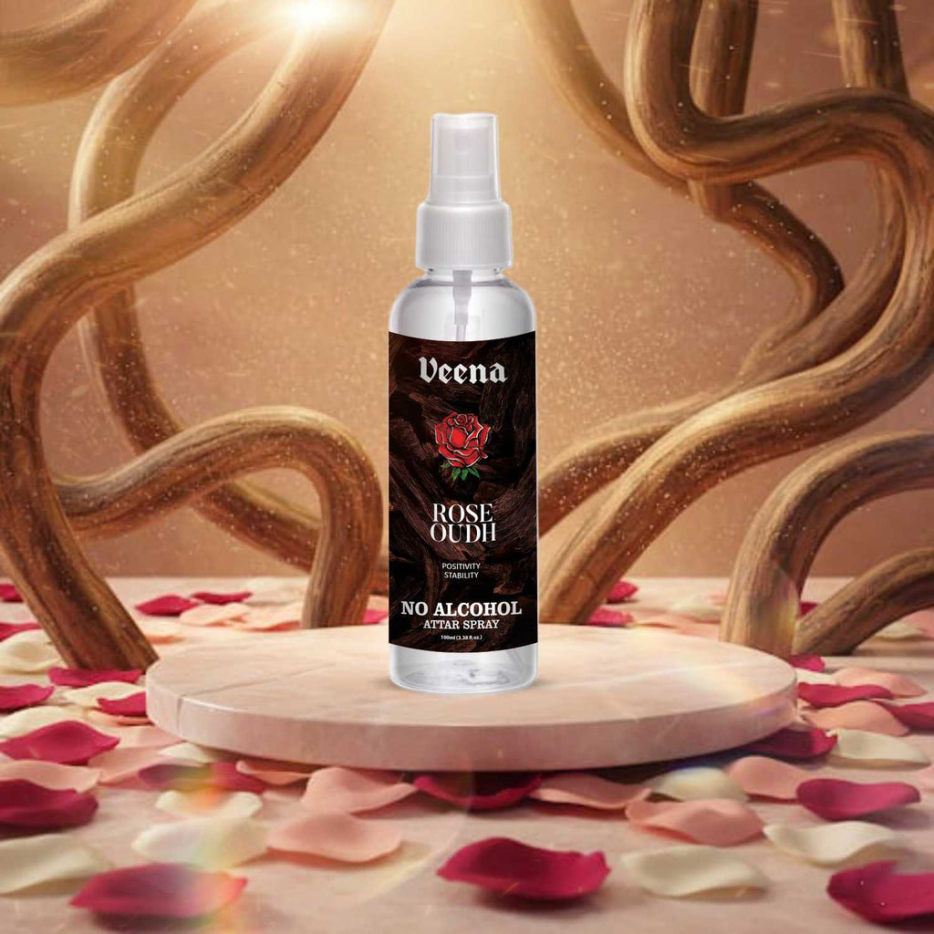 Veena Rose Oudh – No Alcohol Attar Spray (100ml)