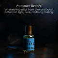 Veena Attar 12 Summer Breeze premium perfume concentrate bottle with elegant light flare effects