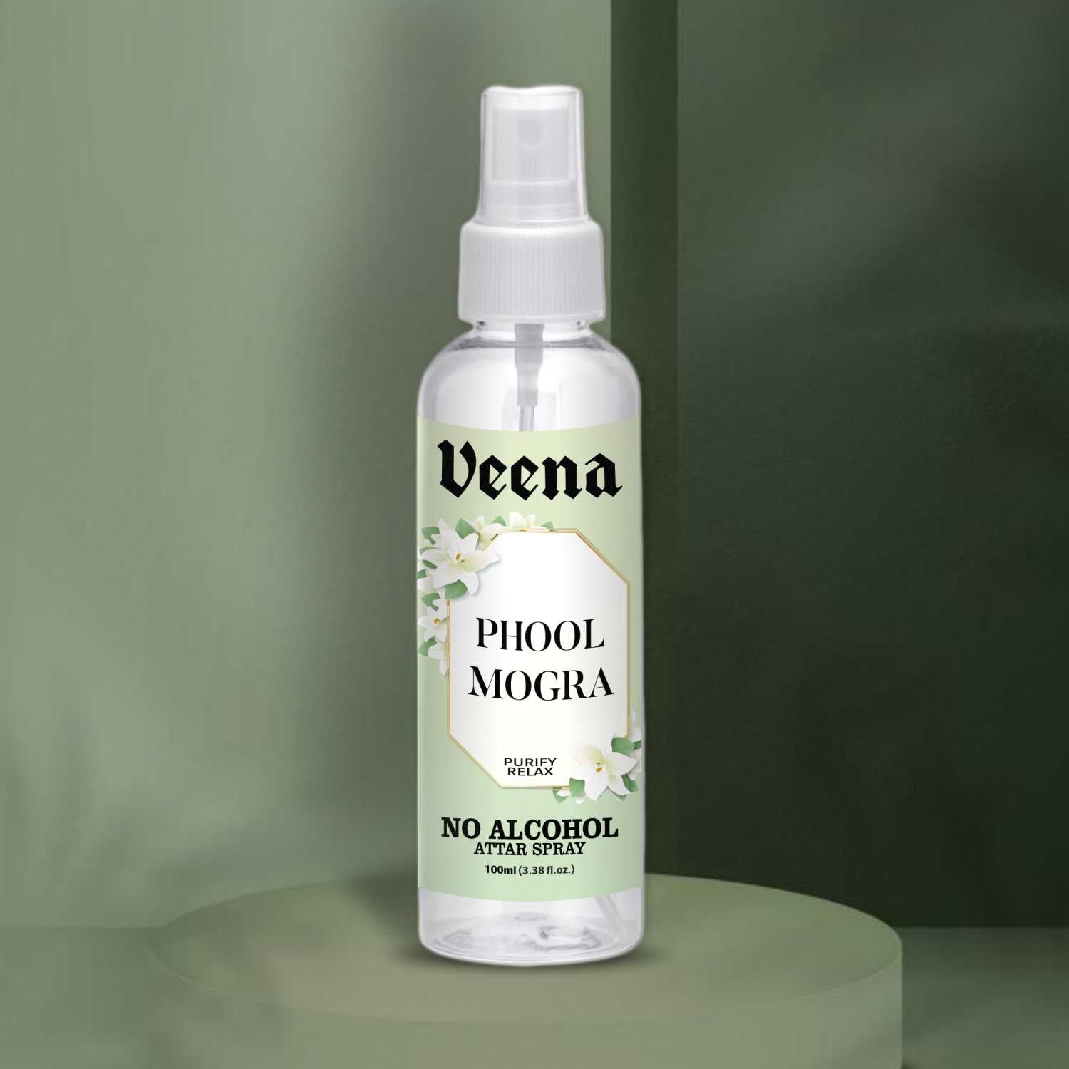 Veena Phool Mogra – No Alcohol Attar Spray (100ml)