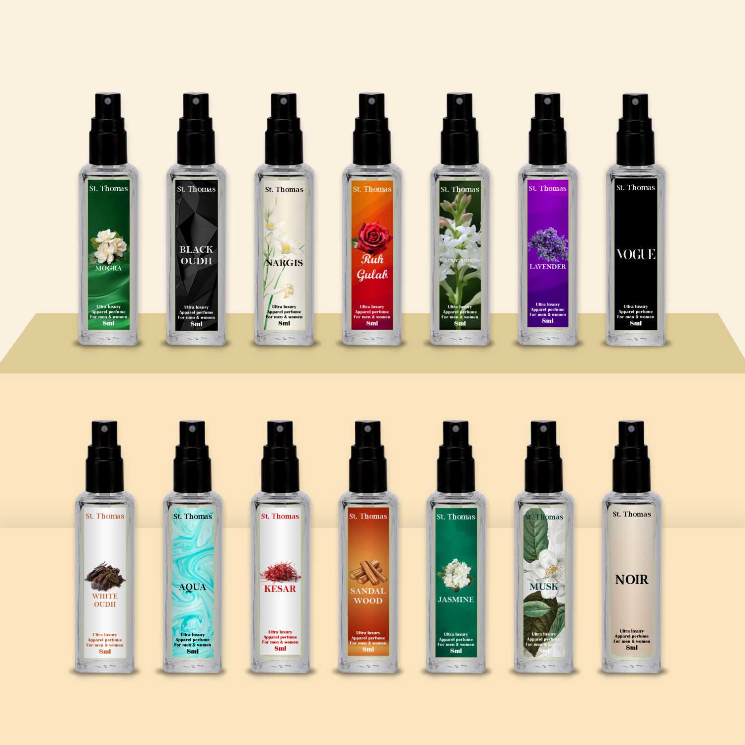 St. Thomas Aqua Body Mist – Fresh Oceanic 14 Fragrance (8ml)