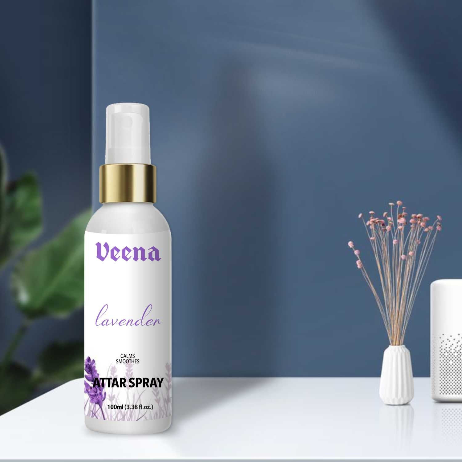 Veena Lavender – Relaxing Floral Attar Spray (100ml)