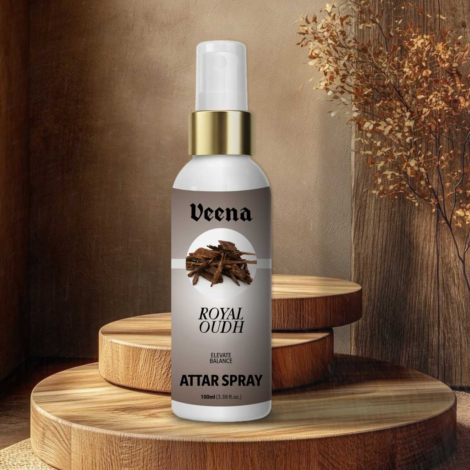 Veena Royal Oudh – Majestic Arabian Attar Spray (100ml)