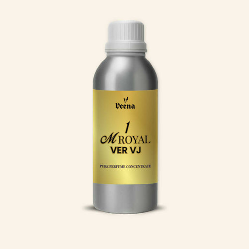 Veena 1 M ROYAL VER VJ Pure Perfume Concentrate – Premium Undiluted Luxury Fragrance Oil Base for Perfume Making, Attar, Fine Cosmetics, and Scented Candles (Silver Bottle)