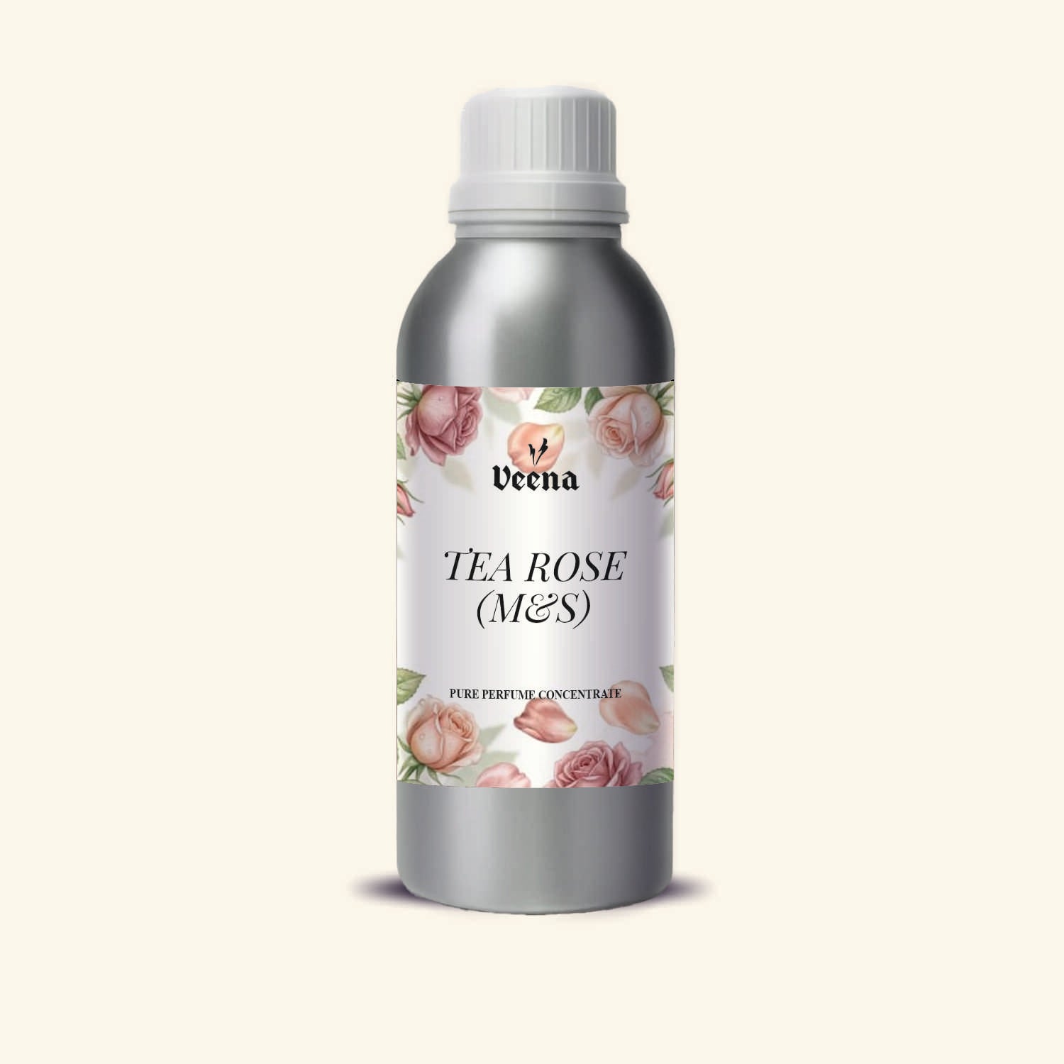 Veena Tea Rose (M&S) Pure Perfume Concentrate – Premium Elegant Crisp Floral Fragrance Oil