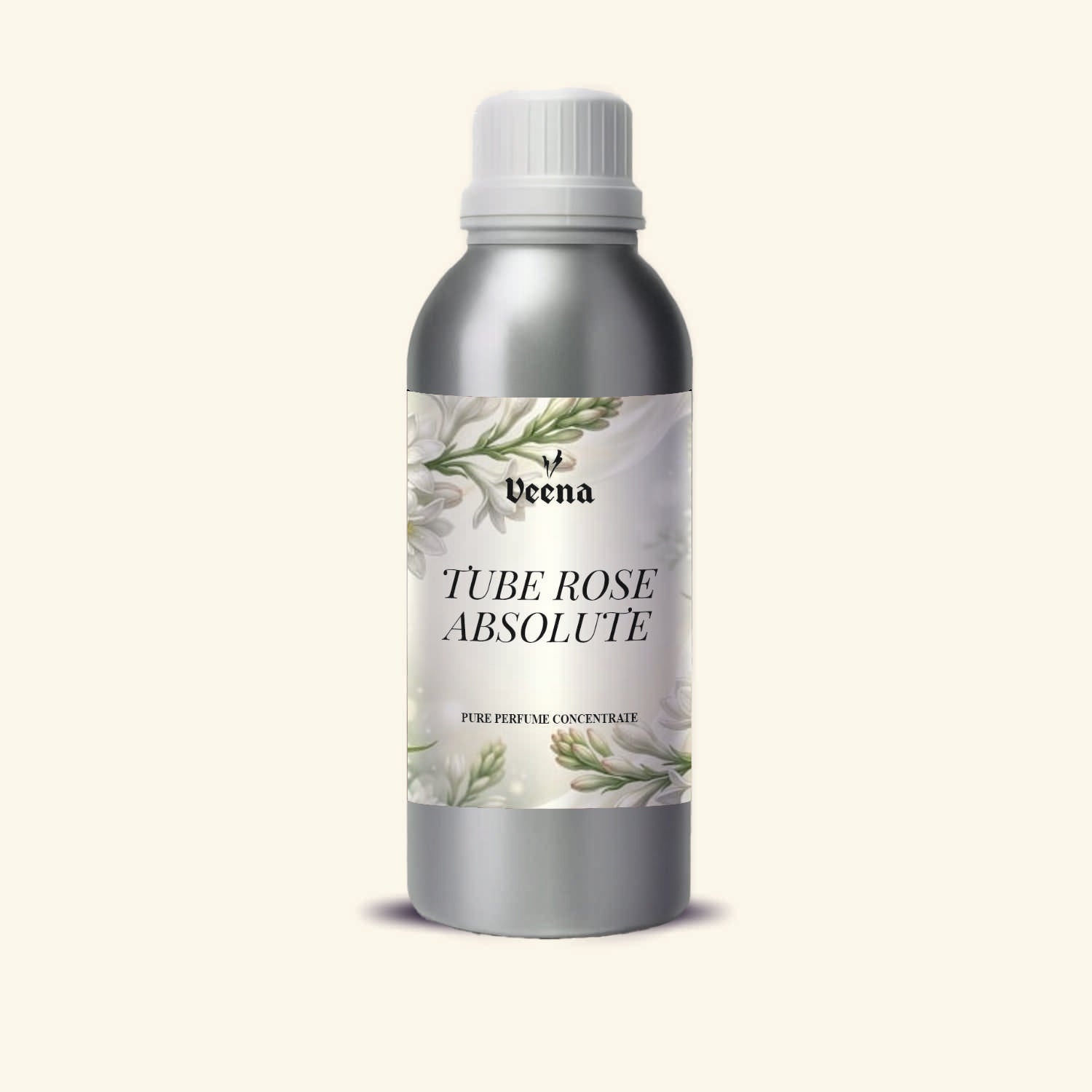Veena Tube Rose Absolute Pure Perfume Concentrate – Premium Rich Rajnigandha White Floral Fragrance Oil
