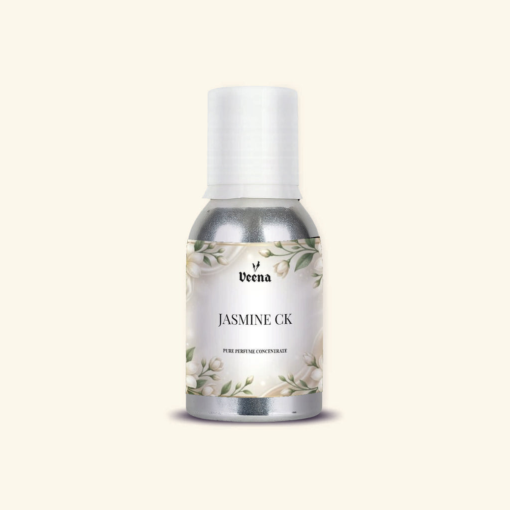 "Veena Jasmine CK Pure Perfume Concentrate modern floral fragrance oil bottle".