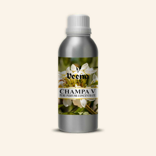 Veena Champa V Pure Perfume Concentrate – Premium Undiluted Exotic Plumeria Floral Scent Base for Perfume Making, Attar, Cosmetics, Diffusers, and Candles (Bulk & Industrial Grade)
