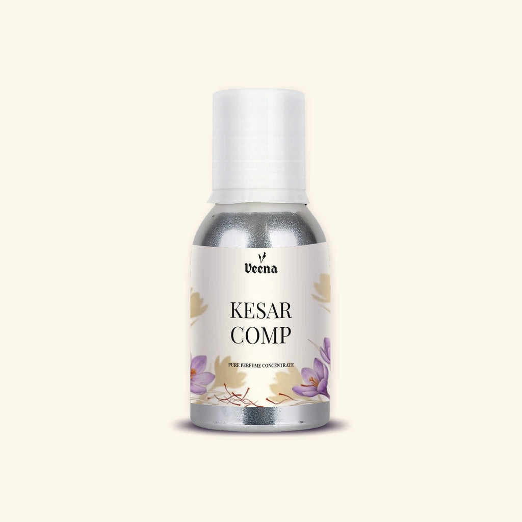 Veena Kesar Comp Pure Perfume Concentrate – Premium Saffron Fragrance Oil