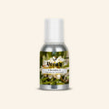 Veena Champa V Pure Perfume Concentrate aluminum bottle with a premium white frangipani champa flower cluster illustration label design.