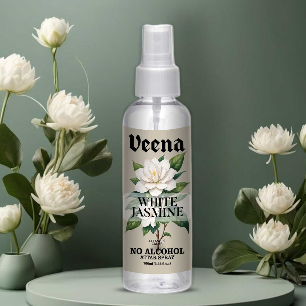 Veena White Jasmine – No Alcohol Dual-Use Spray (Attar & Air Freshener) – 100ml