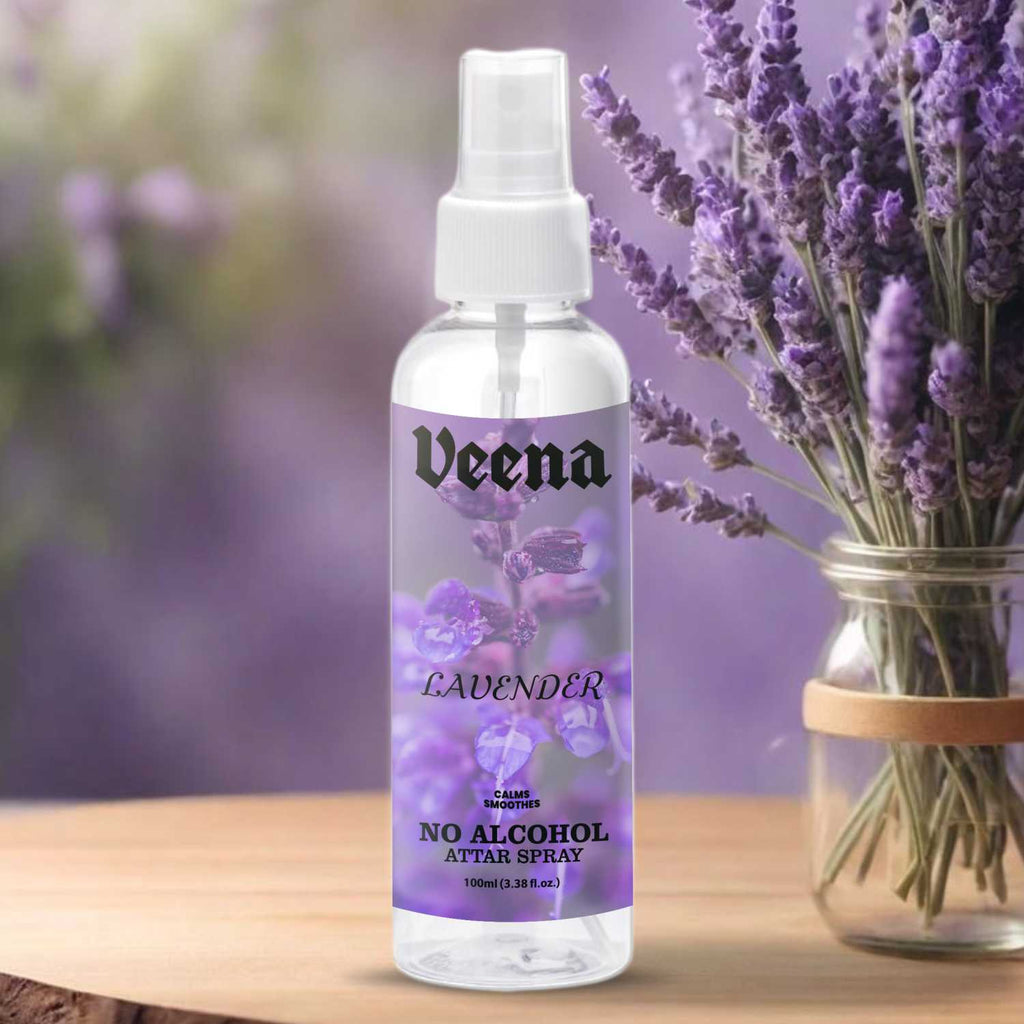 Veena Lavender – No Alcohol Attar Spray (100ml)