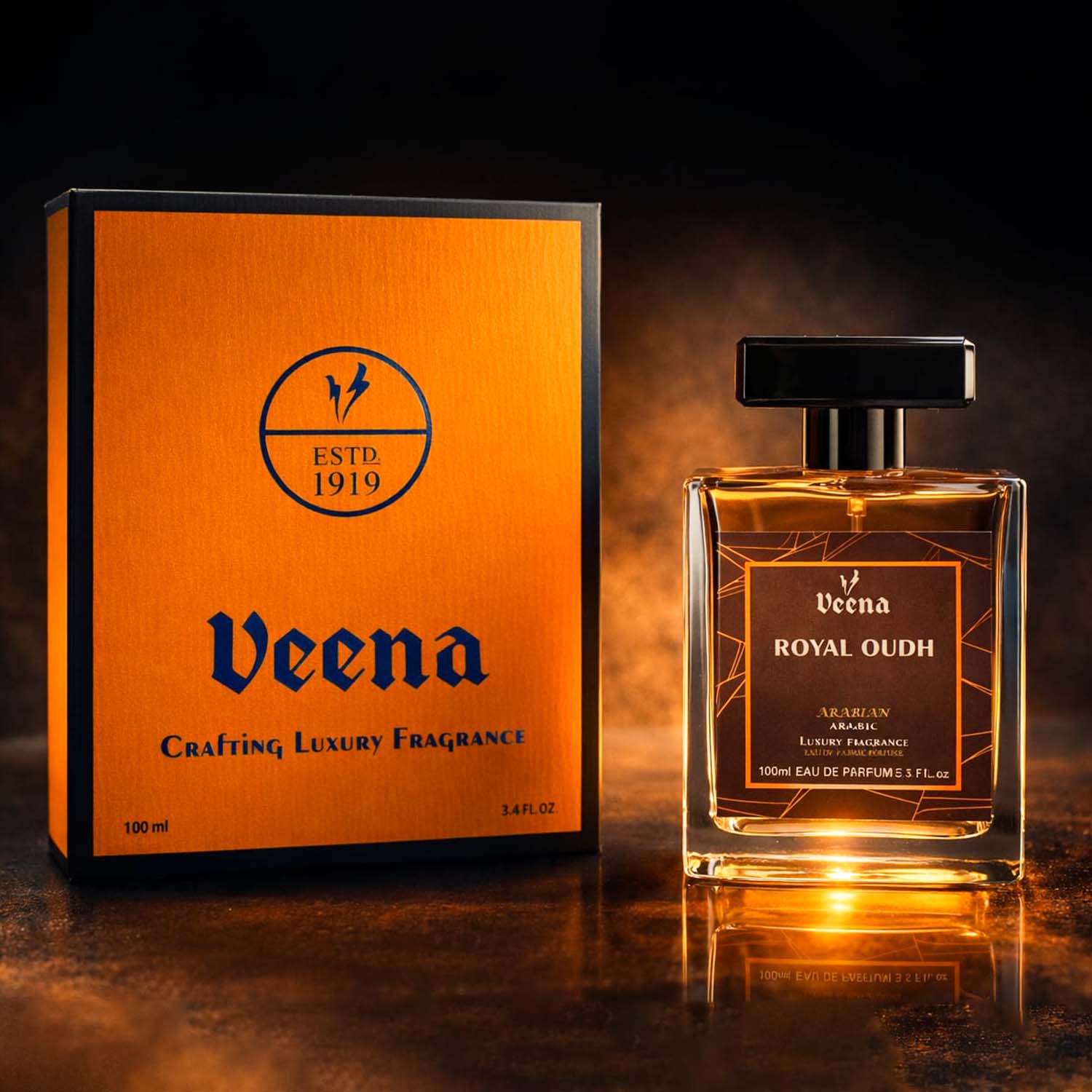 Veena Royal Oudh Eau de Parfum – Arabian Luxury Fragrance (100ml)