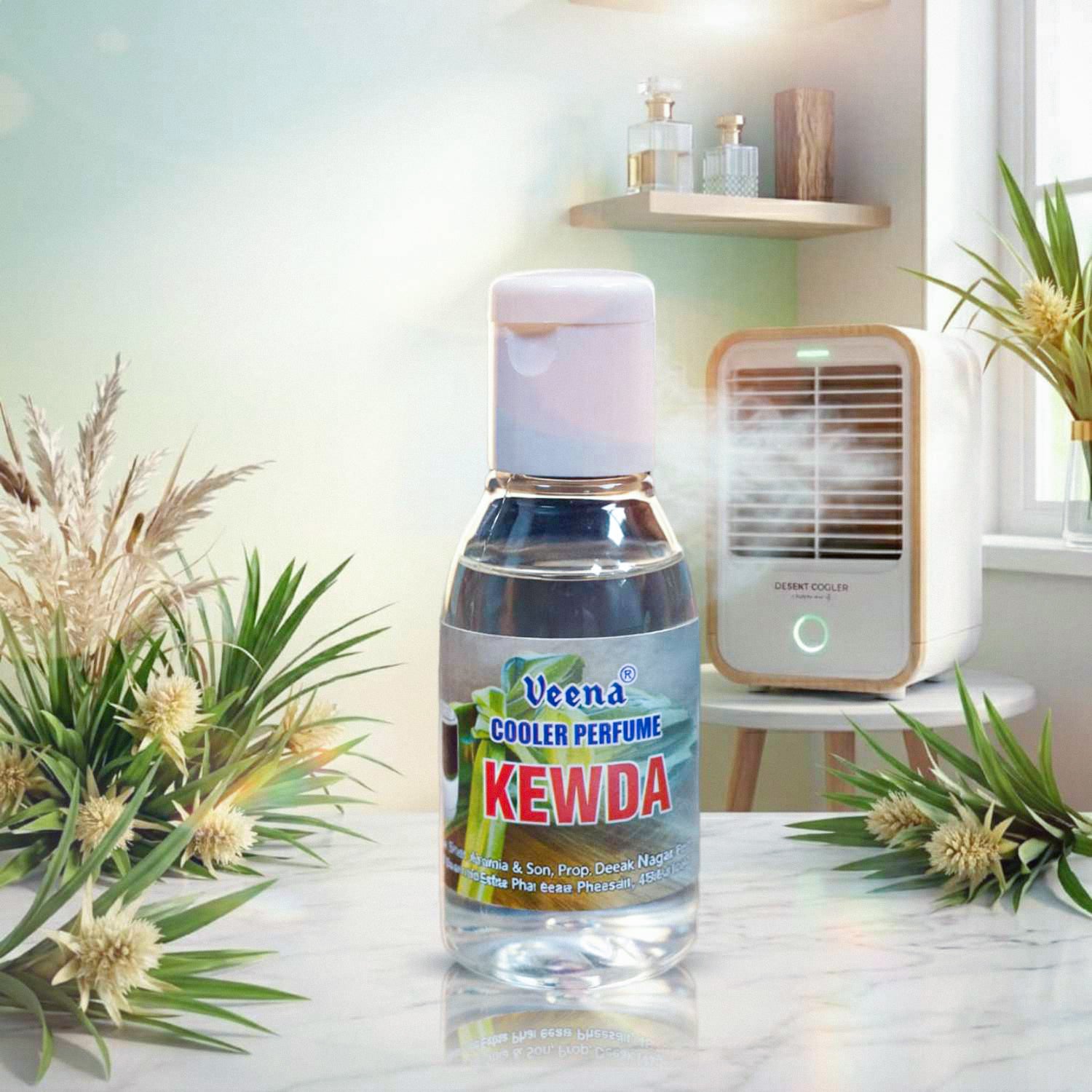 Veena Kewda Cooler Perfume 25ML – Kewda Attar | Long Lasting Summer Fragrance for Men & Women | Alcohol Free Perfume