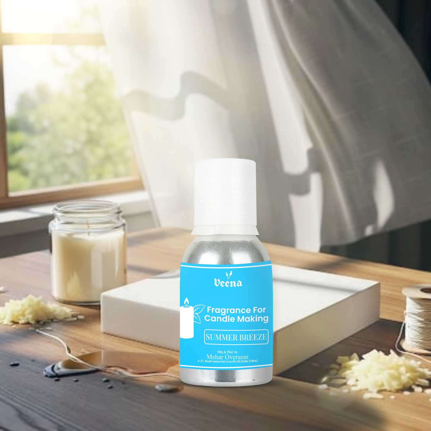 Summer Breeze Fragrance Oil for Candle Making – Fresh Floral & Citrus Notes