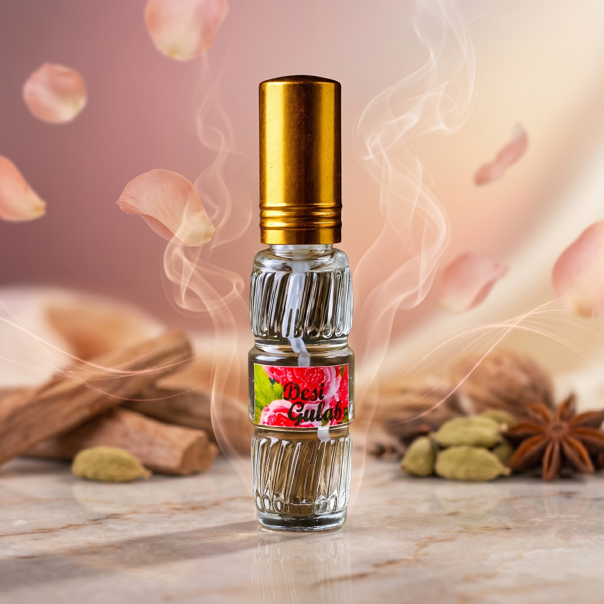 Veena Darbar Premium Perfume (Desi Gulab) | Long Lasting Pure Perfume Concentrate Spray for Men & Women | Authentic Kannauj Rose Rich Floral Fragrance | Established 1919