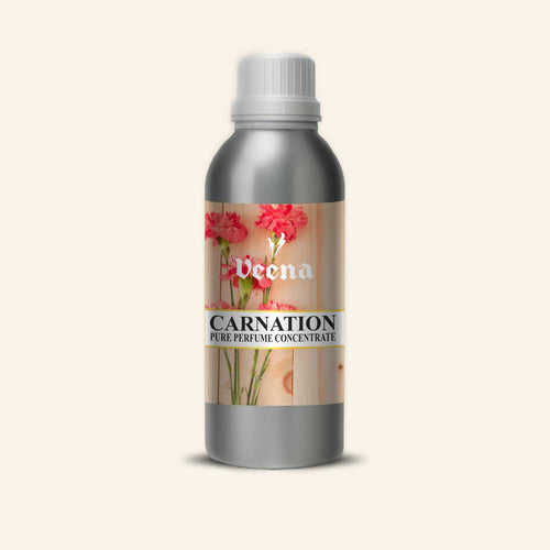Veena Carnation Pure Perfume Concentrate – Premium Undiluted Spicy Floral Scent Base for Perfume Making, Attar, Cosmetics, Diffusers, and Candles (Bulk & Industrial Grade)