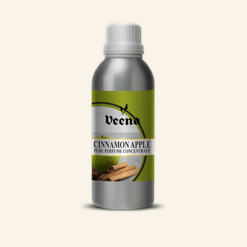 Veena Cinnamon Apple Pure Perfume Concentrate – Premium Undiluted Spiced Fruit Scent Base for Perfume Making, Attar, Cosmetics, Diffusers, and Candles (Bulk & Industrial Grade)