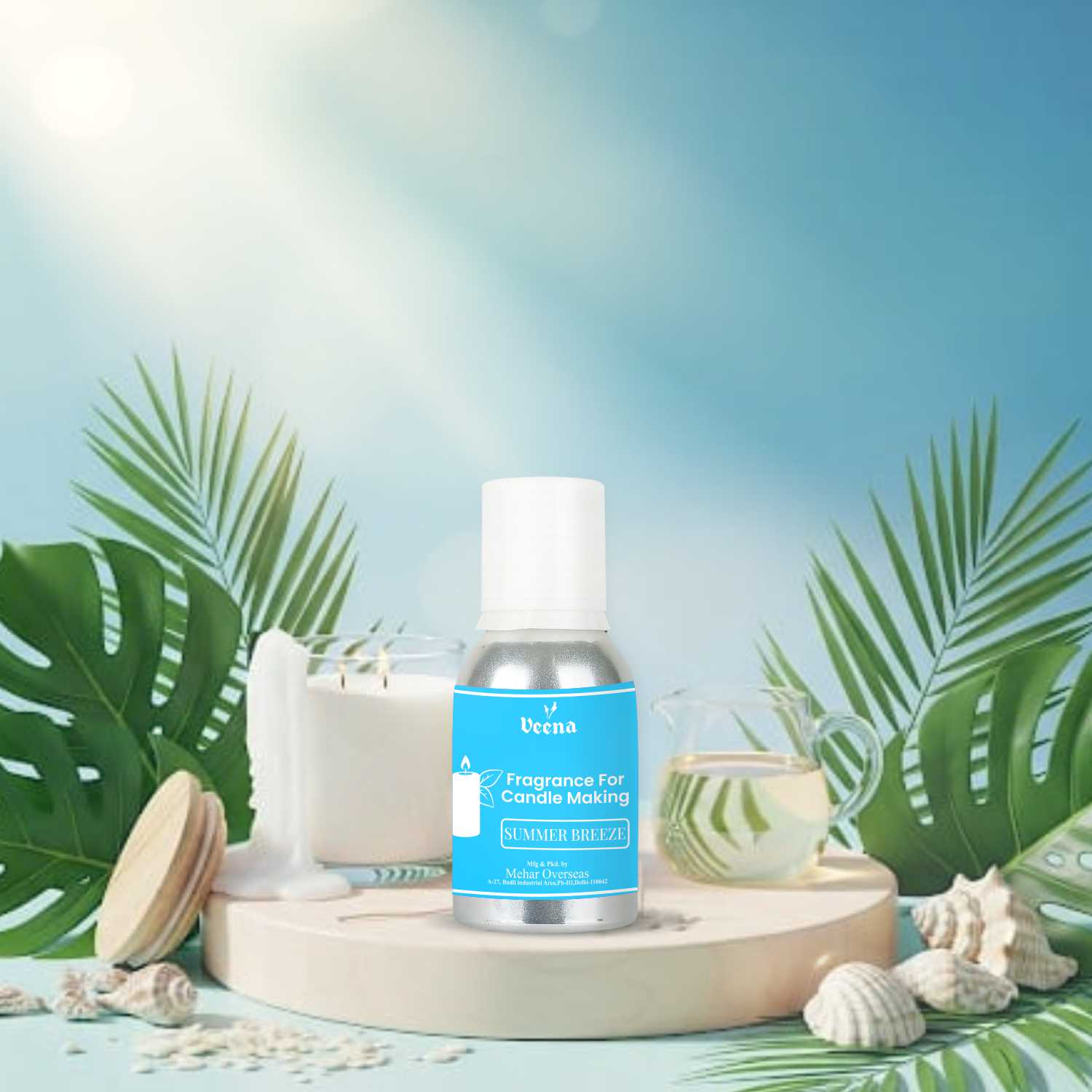 Summer Breeze Fragrance Oil for Candle Making – Fresh Floral & Citrus Notes