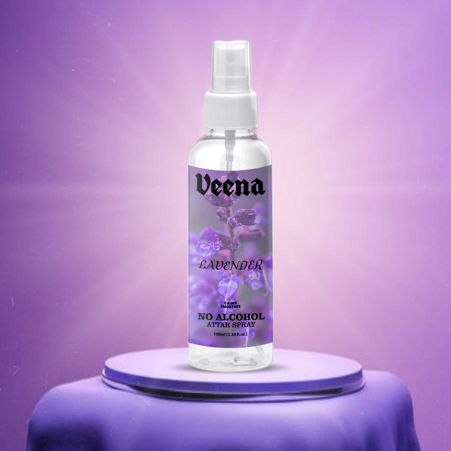 Veena Lavender – No Alcohol Attar Spray (100ml)