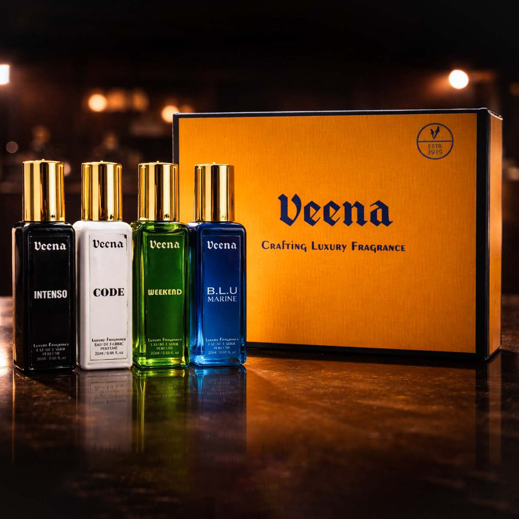 Veena Luxury Perfume French Collection – Code, Weekend, BLU Marine, Intenso (20ml)