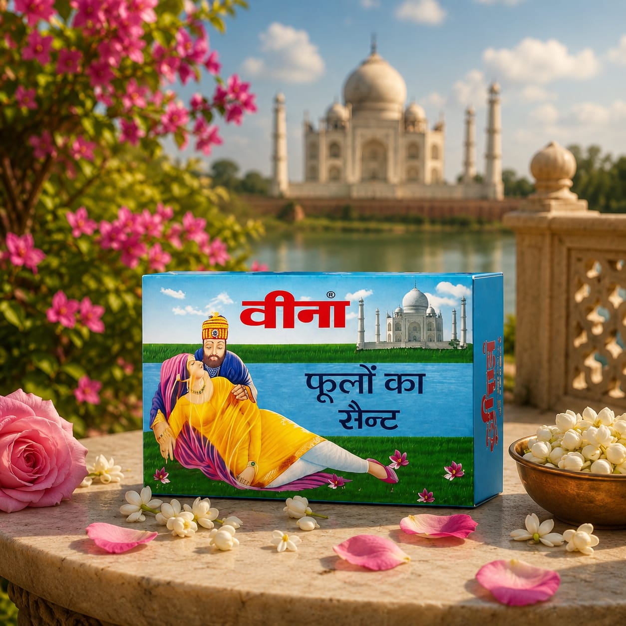 Veena Scent of Flowers Traditional Puja Scent (Pack of 25 Bottles) | Extra Strong Pure Floral Aroma for Daily Temple Rituals & Meditation | Alcohol-Free, Safe for Everyday Use