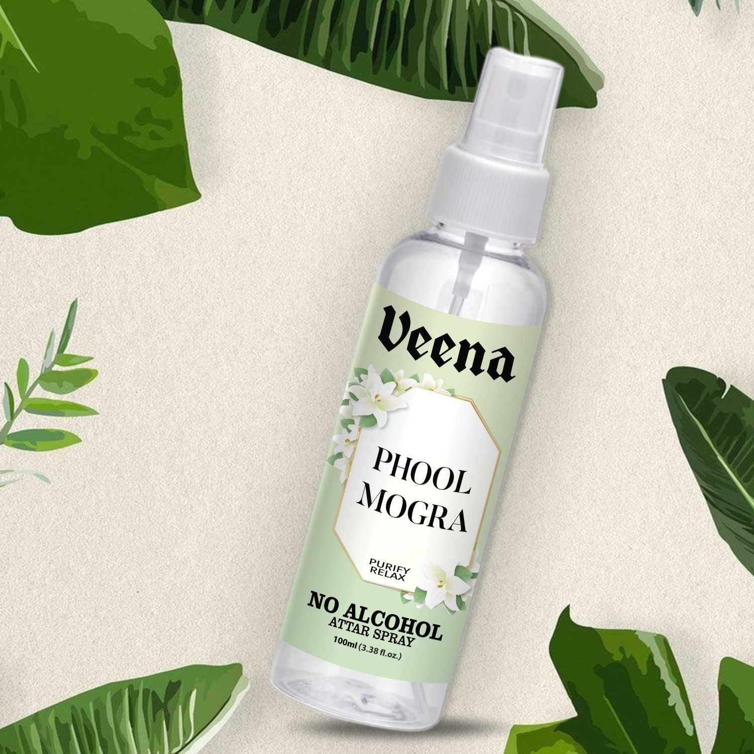 Veena Phool Mogra – No Alcohol Attar Spray (100ml)