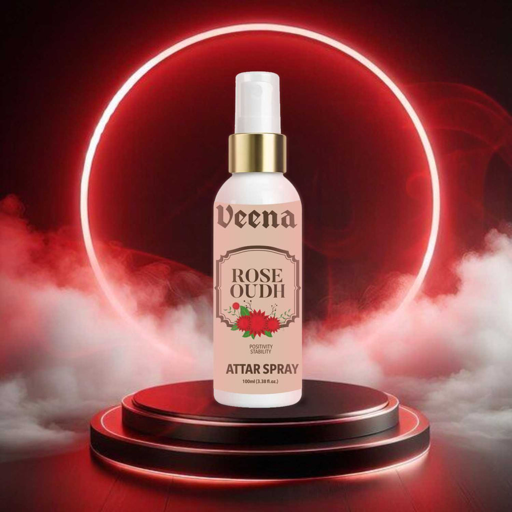 Veena Rose Oudh – Luxurious Floral & Woody Attar Spray (100ml)