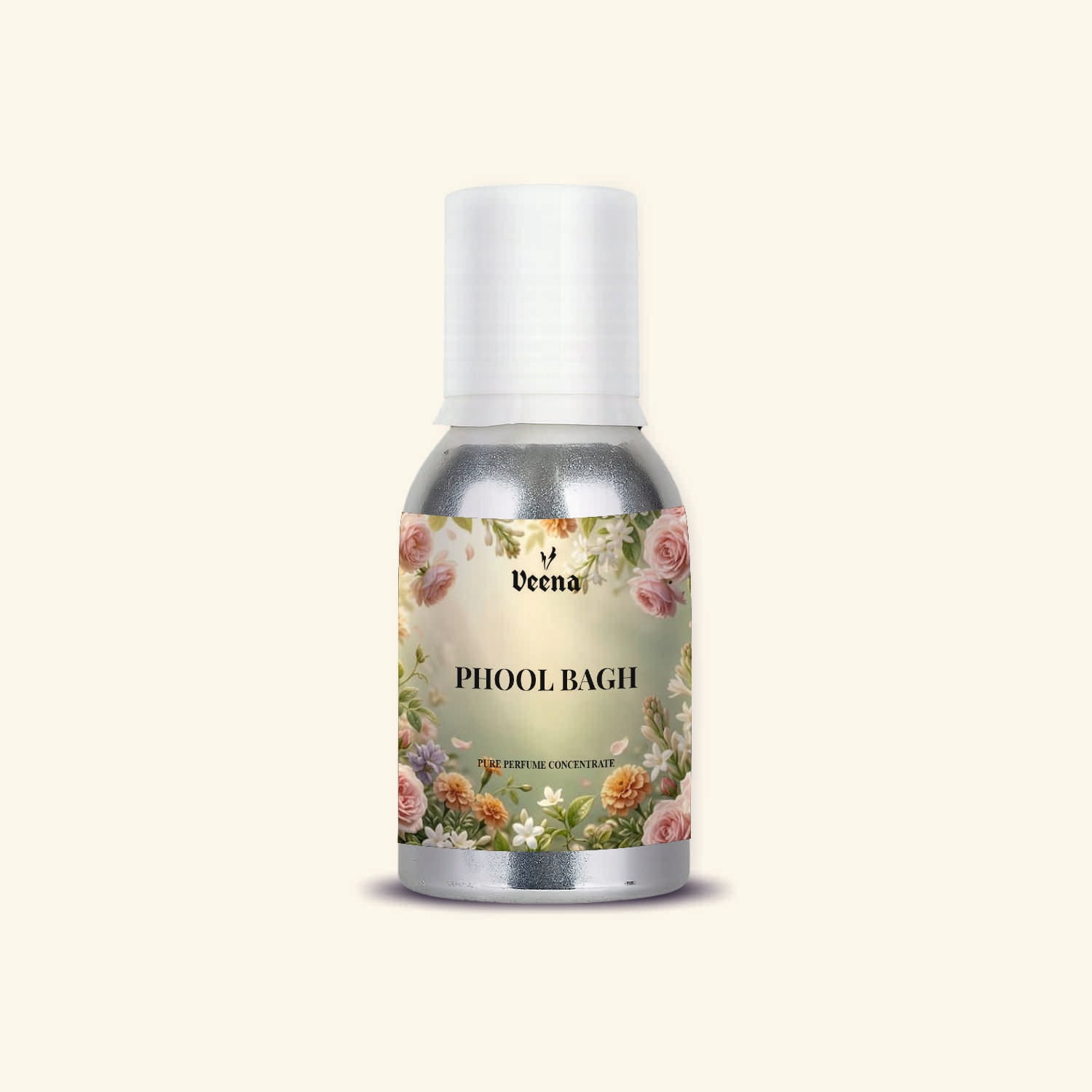 "Veena Phool Bagh Pure Perfume Concentrate traditional mixed floral fragrance oil bottle".