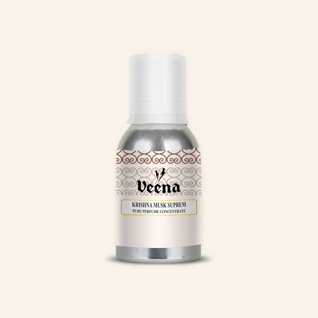 Veena Krishna Musk Supreme Pure Perfume Concentrate Attar | Long Lasting Alcohol-Free Fragrance