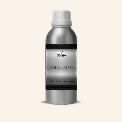 Veena Aventus VG Pure Perfume Concentrate – Premium Undiluted Fruity Woody Fragrance Oil Base for Men's Perfume Making, Attar, Fine Cosmetics, and Grooming Products (Silver Bottle)