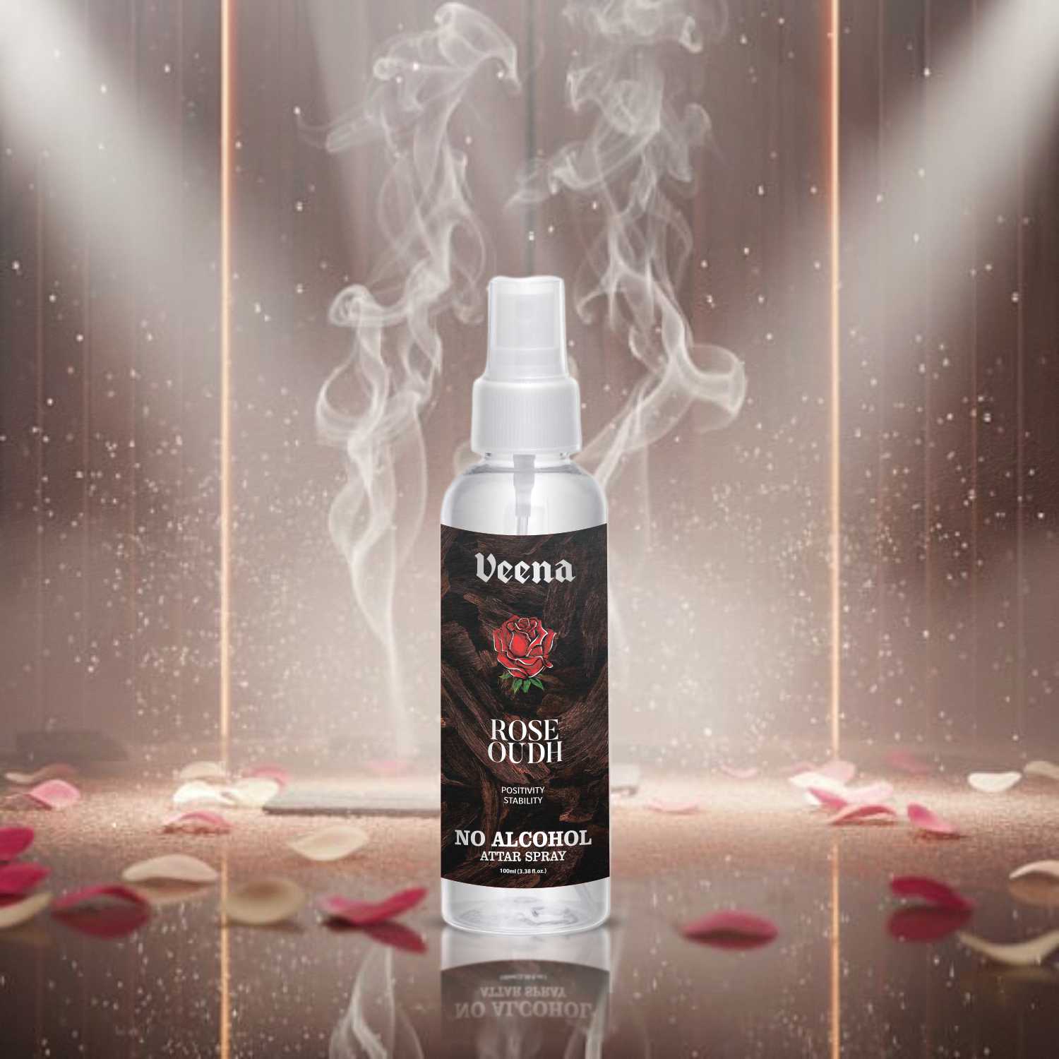 Veena Rose Oudh – No Alcohol Attar Spray (100ml)