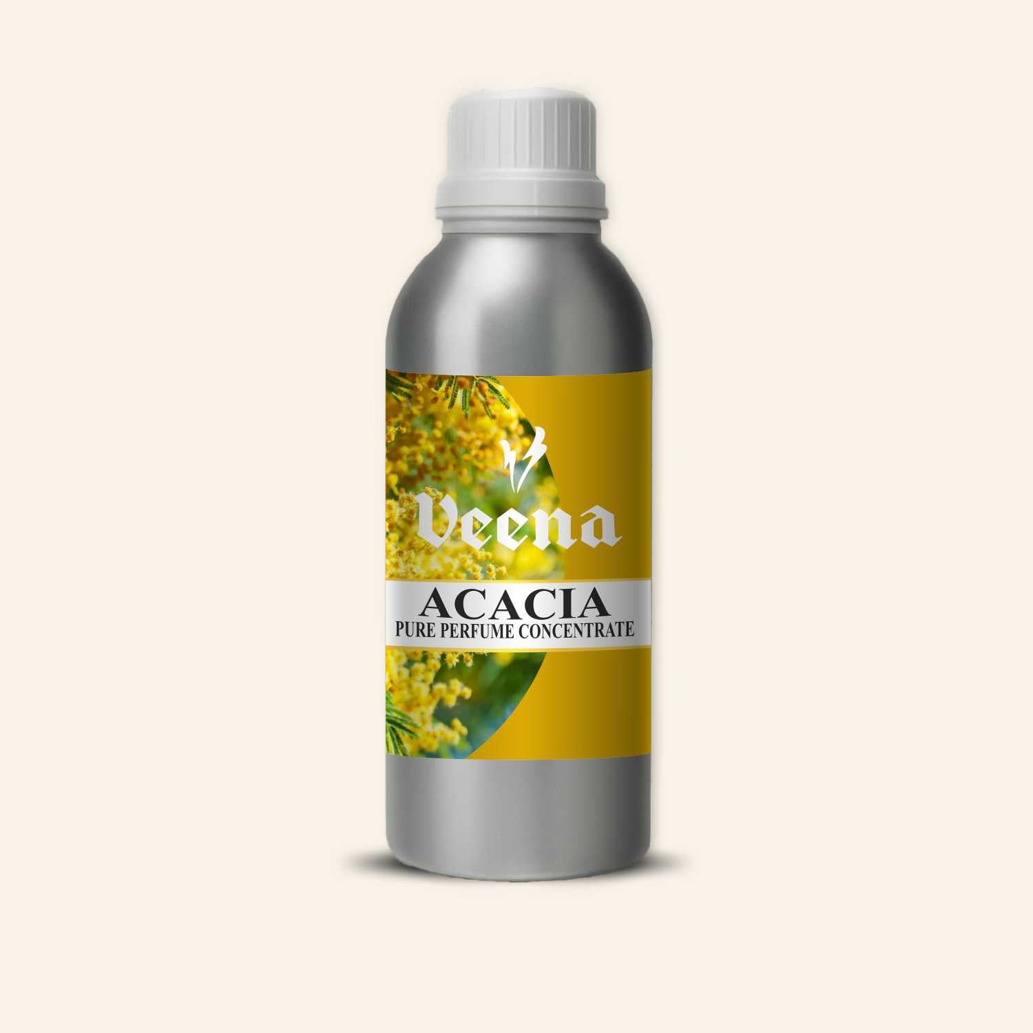 Veena Acacia Pure Perfume Concentrate – Premium Undiluted Sweet Powdery Acacia Blossom Scent Base for Perfume Making, Attar, Cosmetics, Diffusers, and Candles