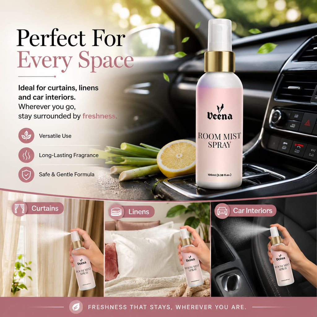 Veena Majestic Oud Room Mist (100ml) | Luxury Arabian Fragrance & Intense Odor Neutralizer