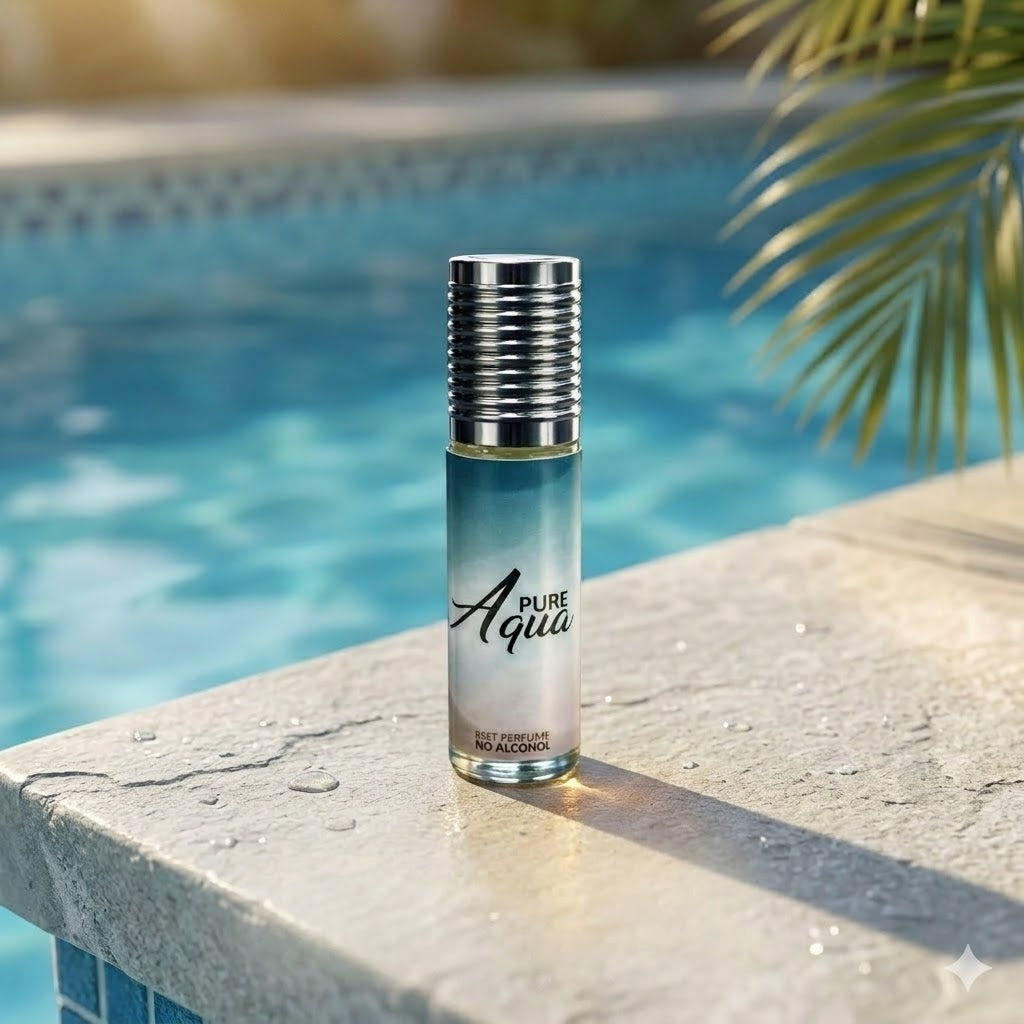 Veena Pure Aqua Premium Perfume | Luxury Long-Lasting Alcohol-Free Roll-On Attar