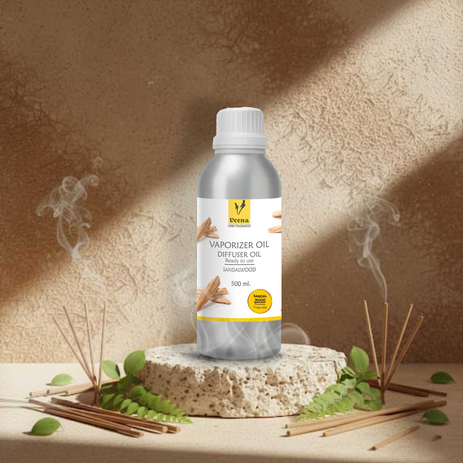 Veena Sandalwood Vaporizer & Diffuser Oil – Ready to Use / eco series