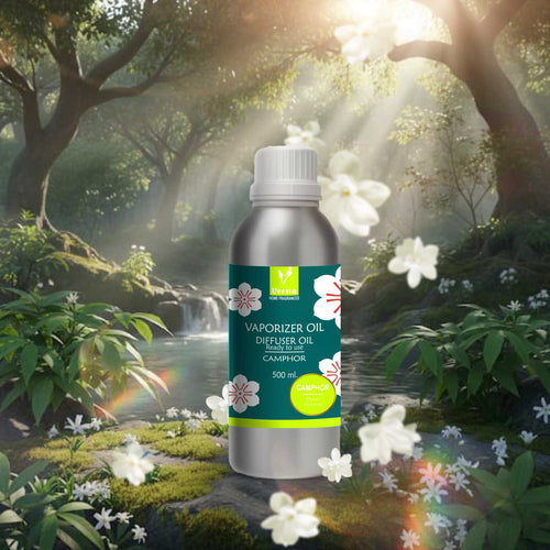 Veena Camphor Premium Vaporizer & Diffuser Oil | Pure Divine Kapur Scent for Spiritual Meditation, Air Purification & Fresh Energy